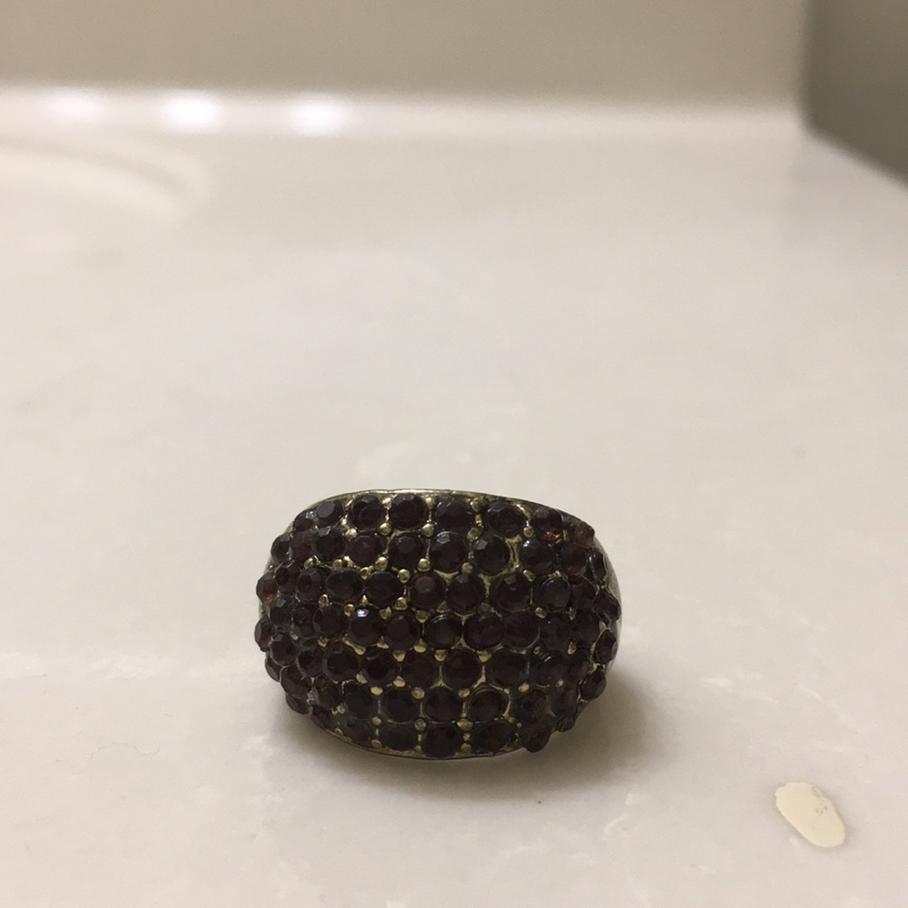 Gold ring with brown stones